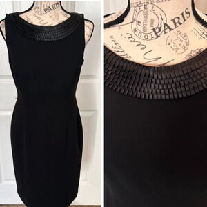 Marvin Richards Vintage Black Cocktail Dress Sz 6 Layered Silken Neckline Classy